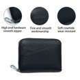thumbnail image 3 of Credit Card Holder Leather Credit Card Wallet with Zipper-Style 1, 3 of 5