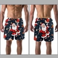 thumbnail image 3 of luoweisi Men's Beach Shorts Quick Dry Swim Trunks with Mesh Lining Santa Claus 2XL, 3 of 5