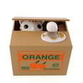 thumbnail image 1 of Orange Cat Stealing Coin Piggy Bank, 1 of 4