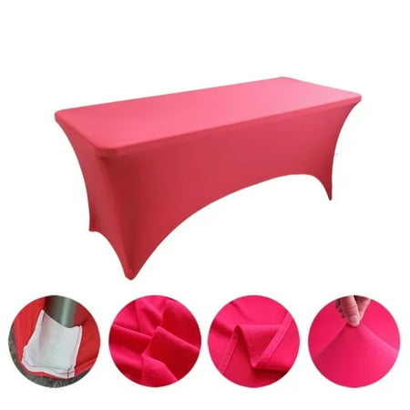 

DFDIEJZ High-quality elegant stretch spandex tablecloth set for weddings hotels and birthday parties - Includes matching cocktail tablecloth for 4ft 5ft 6ft and 8ft folding tables -