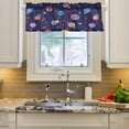 thumbnail image 3 of Galaxy Space Planets Curtain Valance for Kitchen Windows/Bathroom/Living Room/Bedroom Blackout, Rod Pocket Valance Small Window Treatment, 54" W x 18" L Home Decor, 3 of 6