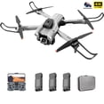thumbnail image 2 of Cámara Aérea Uav Drone FPV plegable 4K HD de doble lente para adultos principiantes (batería gris3), 2 of 9
