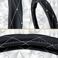 Pilot Premium Black Diamond Stitch Steering Wheel Cover Featuring