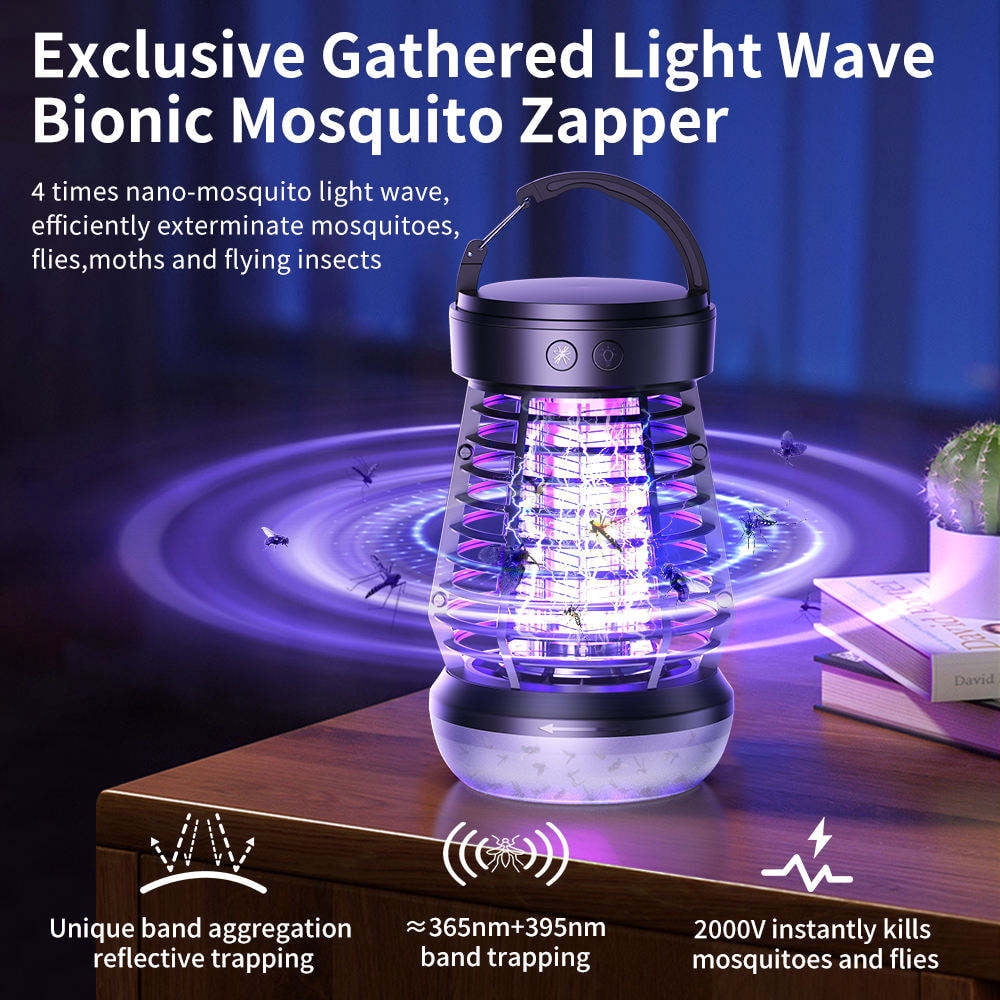 Outdoor and indoor garden courtyard bedroom travel portable USB-powered electric mosquito killer lamp
