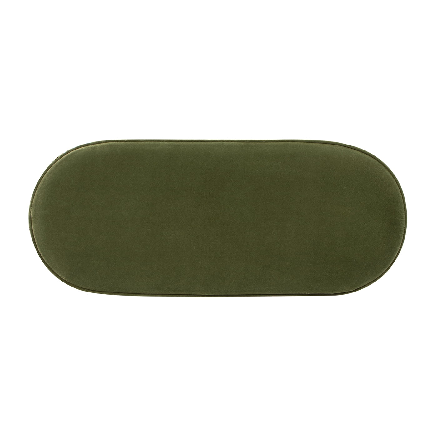 Jennifer Taylor Home Serena 38" Oval Storage Bench Ottoman, Olive Green Performance Velvet