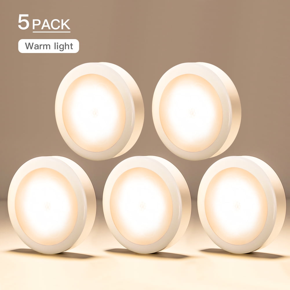 Kepooman Built-in Magnets Optional Sticky Pads Motion Sensor Lights for Stairs Steps Hallway, Set of 5, Warm Light Kepooman Built-in Magnets Optional Sticky Pads Motion Sensor Lights for Stairs Steps Hallway, Set of 5, Warm Light