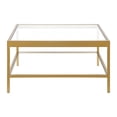 thumbnail image 3 of Evelyn&Zoe Alexis 32" Wide Square Coffee Table, Brass, 3 of 9