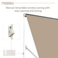 thumbnail image 5 of Outsunny Aluminum Frame Manual Retractable Patio Awning, Cream White, 5 of 9