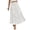 White, variant on Women's Casual Summer Boho Maxi Skirts Solid Color Flowy Drawstring Ruched a Line Tiered Long Skirt White M