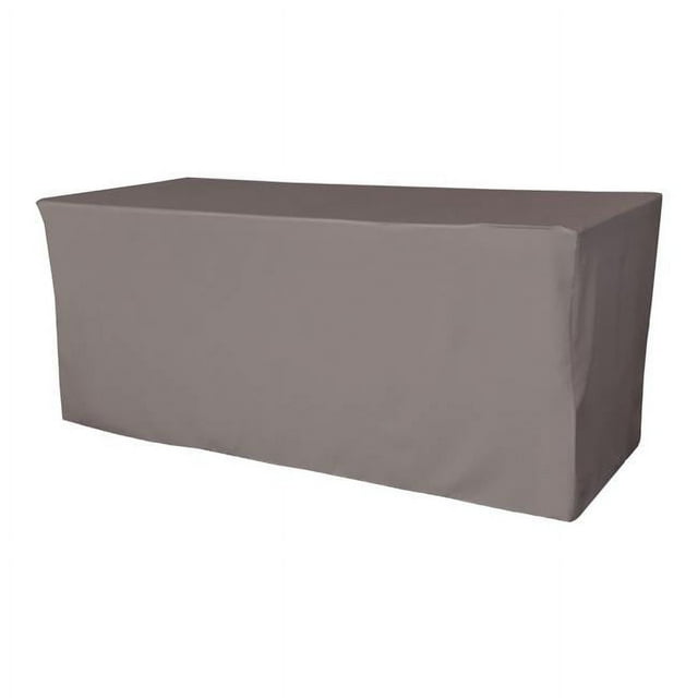 LA Linen TCpop-fit-96x30x30-GrayDrkP12 2.77 lbs Nappe en Polyester Équipée&44; Gris Foncé
