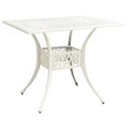 thumbnail image 1 of Outdoor Patio Breakfast Dining Table, 35 Inch Square, White Metal, 1 of 1