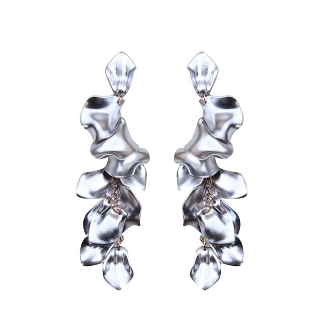 Pendientes Largos Pétalos de Flor Pendientes Diseño Maduro y Elegante Empalme Pendientes Pendientes