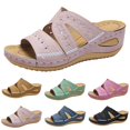 thumbnail image 5 of Fukaraa Women Orthopedic Sandals Summer Arch Support Flip Flops Walking Shoes Comfort Wedge, 5 of 7