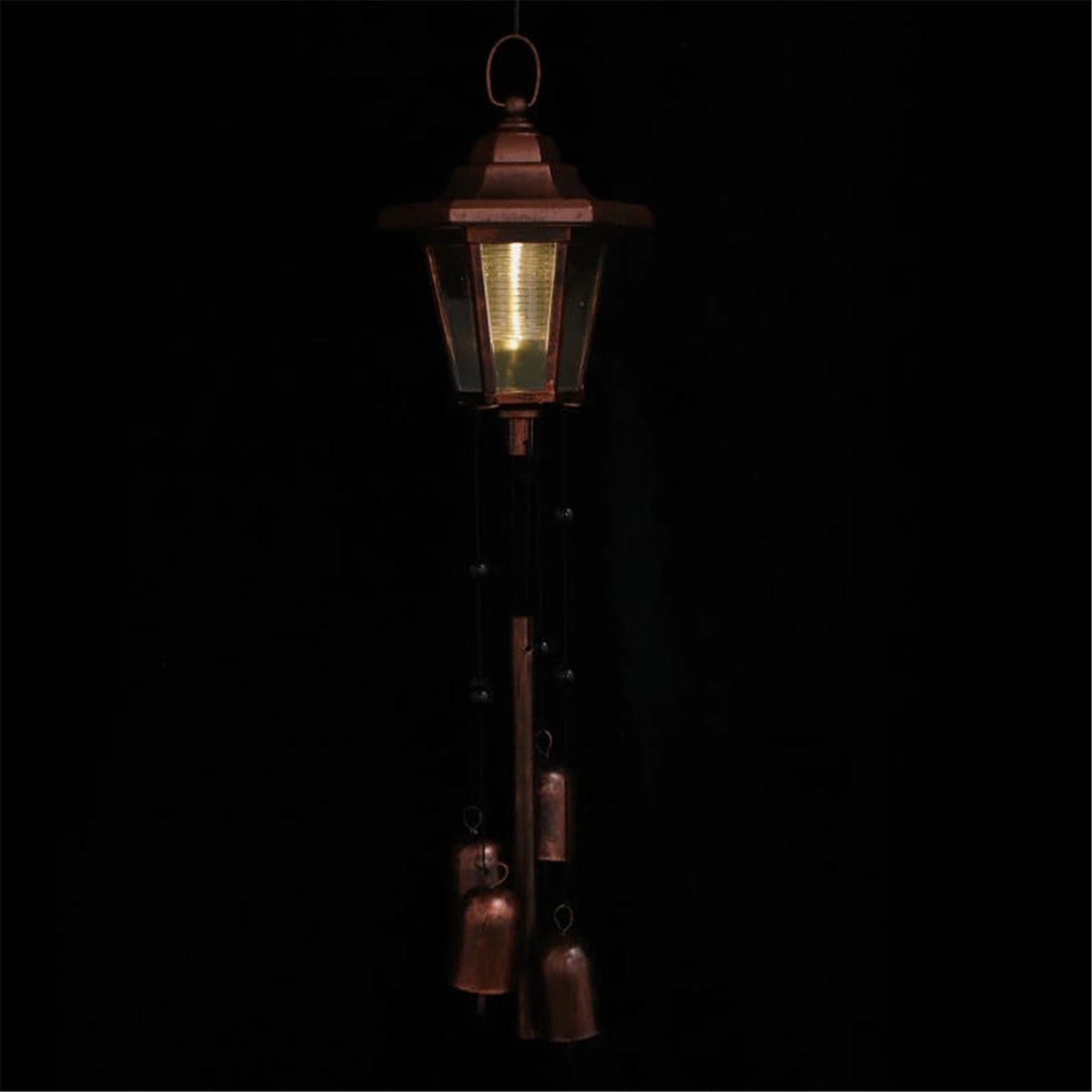 Iron Wind Bells Light, Wind Chimes for Outside, Solar Chandelier, Memorial Wind Chimes Deep Tone, Decorative Garden Patio Balcony Light for Outdoor Use