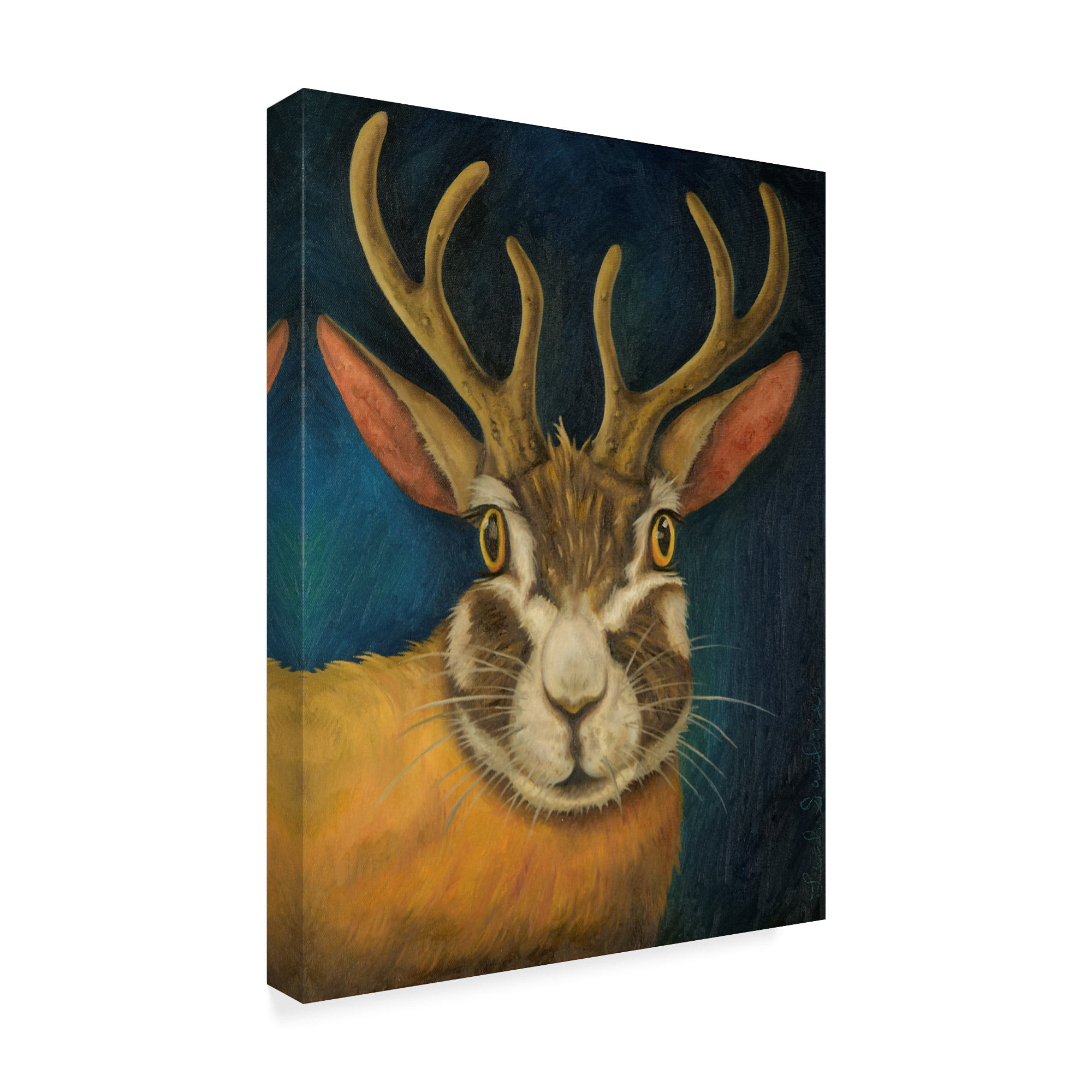 Trademark Fine Art 'Jackalope' Canvas Art by Leah Saulnier