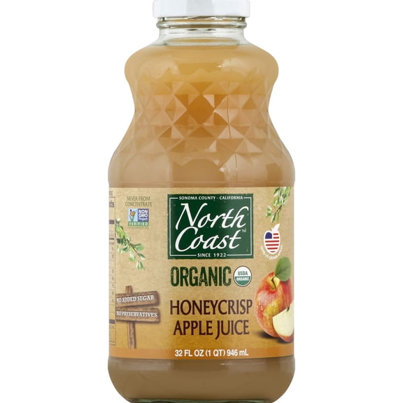 North Coast - Organic Honey Crisp Apple Juice - 32 Fl, Case of 6