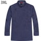 thumbnail image 2 of Chef uniforme poliéster manga larga otoño cálido delantal delantal con bolsillos delanteros Catering Cómodas bandas de sudor para cafetería azul 3xl seitruly LF000326-17, 2 of 7