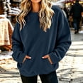 thumbnail image 2 of Enjoytime Crew Neck Sweatshirts Women Fall Fashion Long Sleeve Pullover Tops Loose Trendy Sweatshirt With Pocket, 2 of 6