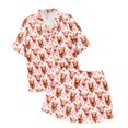 thumbnail image 4 of MKLEKYY conjunto de Dos Piezas para Mujer, Manga Corta, Cuello En V, Pantalones Cortos, 4 of 4