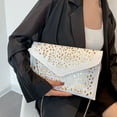 thumbnail image 3 of Hollow envelope bag, cross body bag, clutch bag-white, 3 of 5
