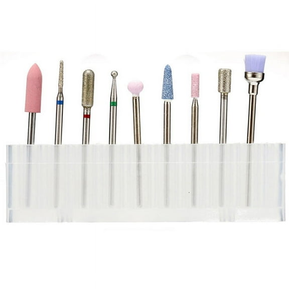tooloflife 9Pcs Nail Drill Bit Heads Set Nail Files Polisher for Nail Drill Machines DIY Nail Art Home Use