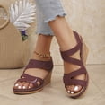 thumbnail image 2 of WILLBEST Sandalias Con Plataforma De Mujer Sandalias De Cuña De Cuero De Moda De Verano Para Mujer Zapatos Cómodos, 2 of 9