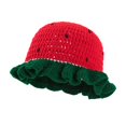 thumbnail image 3 of Wide Brim Sun Hats Cute Styling Handmade Food Knitted Wool Fisherman'S Hat, 3 of 3