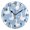 Black, variant on Blue Lily Floret Pattern Wall Clock 10in Round Artistic Oil Painting Home Decor Desk Table Clock