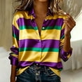 thumbnail image 2 of IMENGL Satin Blouses For Women Button Down Shirts Long Sleeve Tops Camouflage XXXXXL, 2 of 4