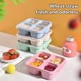 thumbnail image 2 of Snack Box With Four Transparent Covers Snack Plate With Dried Fruit Box Tea And Meal Box Fresh-Keeping Snack Plate Mini Tray BE 6 inches, 2 of 6