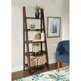 thumbnail image 2 of Linon Archdale Open Back 72" Ladder Bookshelf with 5 Shelves in Espresso Wood, 2 of 14