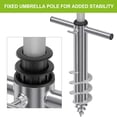 thumbnail image 4 of Sombrilla de playa Sand Anchor Dolibest con base en espiral de acero, 4 of 8