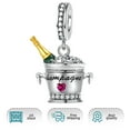 thumbnail image 3 of 925 Sterling Iced Champagne Dangle Charm For Necklace, 3 of 4