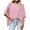 Pink, variant on T-shirts for Women Plus Size Short Sleeved Round Neck Loose Casual Solid Color T-shirt Pink M