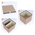 thumbnail image 3 of REGALWOVEN Storage Cube, Fabric Storage Bin for Shelves Closet, Set of 3 Collapsible Storage Baskets for Organizing Clothes Books Coffee 13*13*13in, 3 of 6