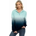 thumbnail image 3 of ONLYSHE Women's Tie-Dye Button-Down Oversized Hoodie, Casual Long Sleeve Pullover Top, 3 of 6