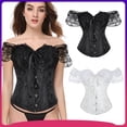 thumbnail image 1 of Corsé de estilo europeo y americano con cintura sellada y parte superior de tubo para novia, corsé de estilo lolita con mangas cortas, 1 of 2