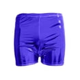 thumbnail image 5 of Womens Metallic Shiny Shorts Faux Leather Shorts Hot Pants Bottoms for Dance Dance Disco Party Festival (L, Multicolor), 5 of 5