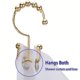 thumbnail image 4 of Yapicoco Ganchos para Cortina de Ducha Anillos para Baño 12 Piezas de Metal de Acero Inoxidable Resistente a la oxidación Equilibrio Ganchos Dobles Deslizantes Anillos para Cortina de Ducha para Corti, 4 of 5