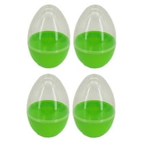 Giant Fillable Plastic Easter Eggs 4 Pack 6 inch Oversized Egg Hunt Prize Basket Stuffer Filler Party Favor Classroom Prize Supplies
