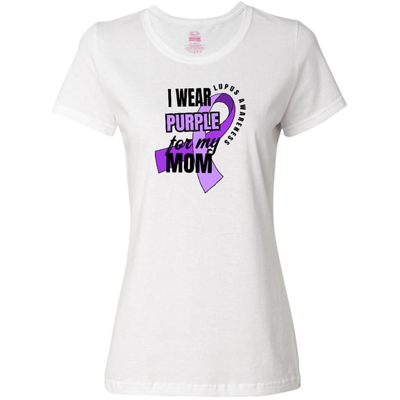 Inktastic I Wear Purple For My Mom Lupus Awareness Women's T-Shirt