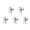 A, variant on 5 Pieces Ballet Girl Keychain Art Decoration 2D Acrylic Car Key Pendants with Rope Elegant Festival Ornament