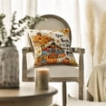 thumbnail image 3 of Sm:)e Turkey Pumpkin Sunflowers Bow Maple Leaf Cross Thanksgiving Throw Pillow Covers 18x18 Inch Set of 2, Cushion Covers for Sofa Home Decor, 3 of 6