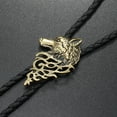 thumbnail image 3 of tamizeot Retro Rope Bolo Tie For Men Suitable For Daily Wear Fine Workmanship And Delicate Details Alloy Bolo Deep coffee denim hat, 3 of 6