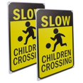 thumbnail image 3 of 2 Pcs Panneaux de Ralentissement pour Enfants Panneaux de Route en Fer Panneaux de Sécurité pour Enfants Panneaux d'Avertissement pour Rues Écoles Parcs et Quartiers, 3 of 3