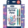 thumbnail image 1 of Juego de rotuladores de tinta de gel Crayola 14 bolígrafos mate y con purpurina, 1 of 1