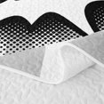 thumbnail image 5 of Manfei Soccer Sport Twin Quilt Set, Geometric Stripe Twin Coverlet Set, Grey Monochrome, Reversible 2pcs, 1 Bedspread and 1 Pillowcase, 5 of 7