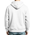 thumbnail image 5 of FRSASU Men's Zip Up Plain Hooded Sweatshirts Casual Long Sleeve Fleece Hoodie with Kangaroo Pockets White, 5 of 6