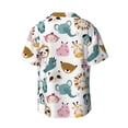 thumbnail image 4 of Goofa Cartoon Animals Printed Men's Casual Short-sleeved Shirt,Lightweight Breathable Button-down,Summer Casual men's top,Versatile Fashion shirt-Medium, 4 of 7