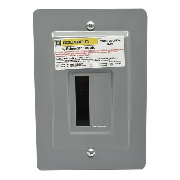 Centro de Carga Schneider QOD1F 50 A 1F 2H 1SP Nema 1 de Empotrar